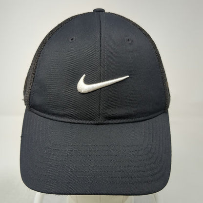 Nike Baseball Cap Black One Size Fitted Mesh Back Flexfit VRS RZN Swoosh Hat