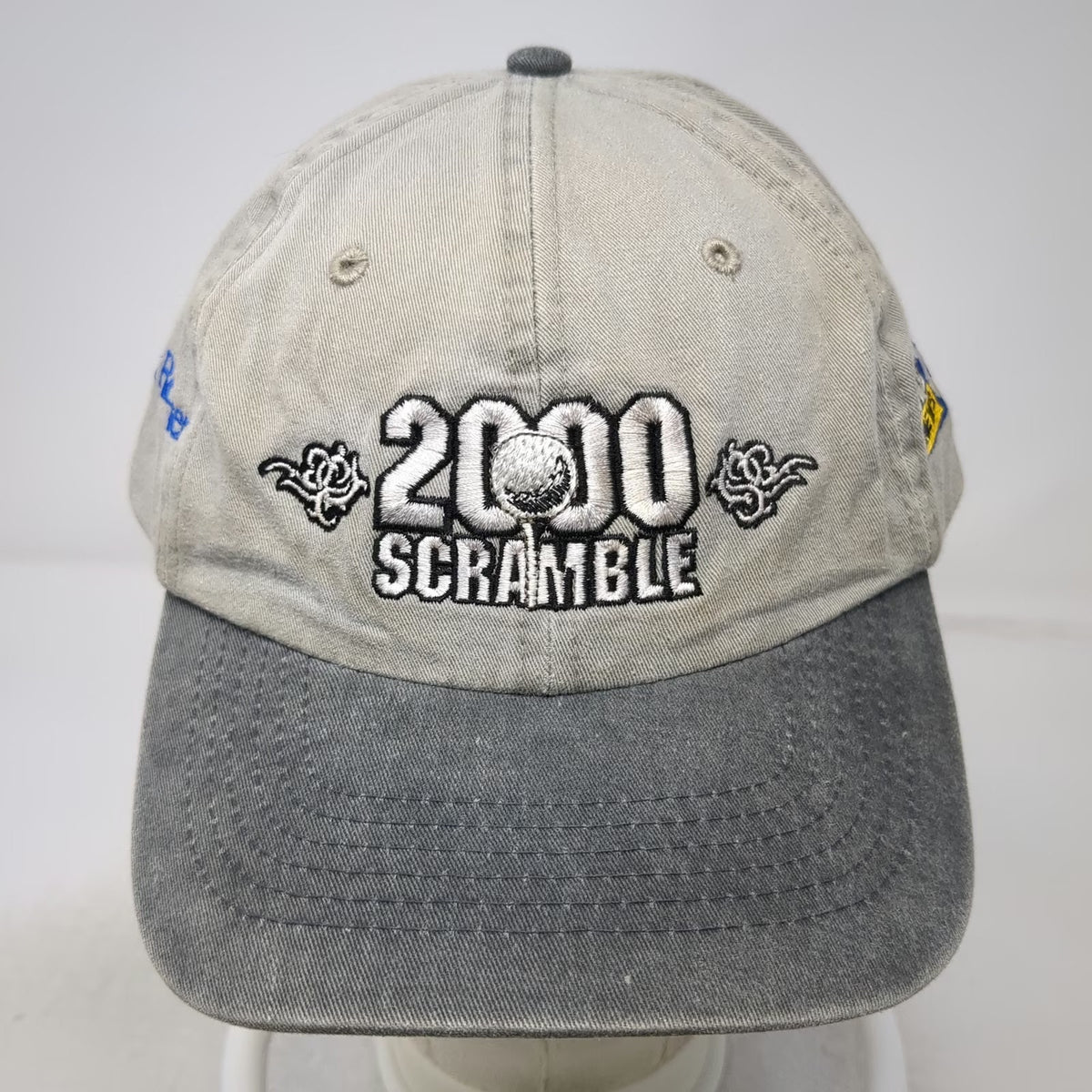 Port Authority Baseball Cap Gray One Size 2000 Scramble Golf Local News 8 Hat