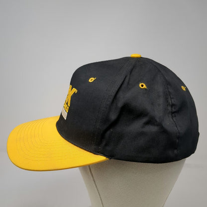 Nissun Snapback Hat Black Yellow OS BRK Electronics Embroidered Logo 2-Tone