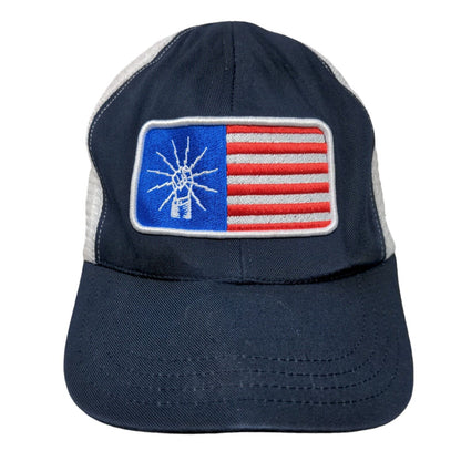 Local #47 Snapback Trucker Hat Blue One Size Embroidered Patriotic Unionwear