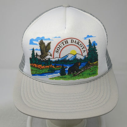 Winner South Dakota Trucker Hat Gray One Size Mesh Back Foam Front Snapback