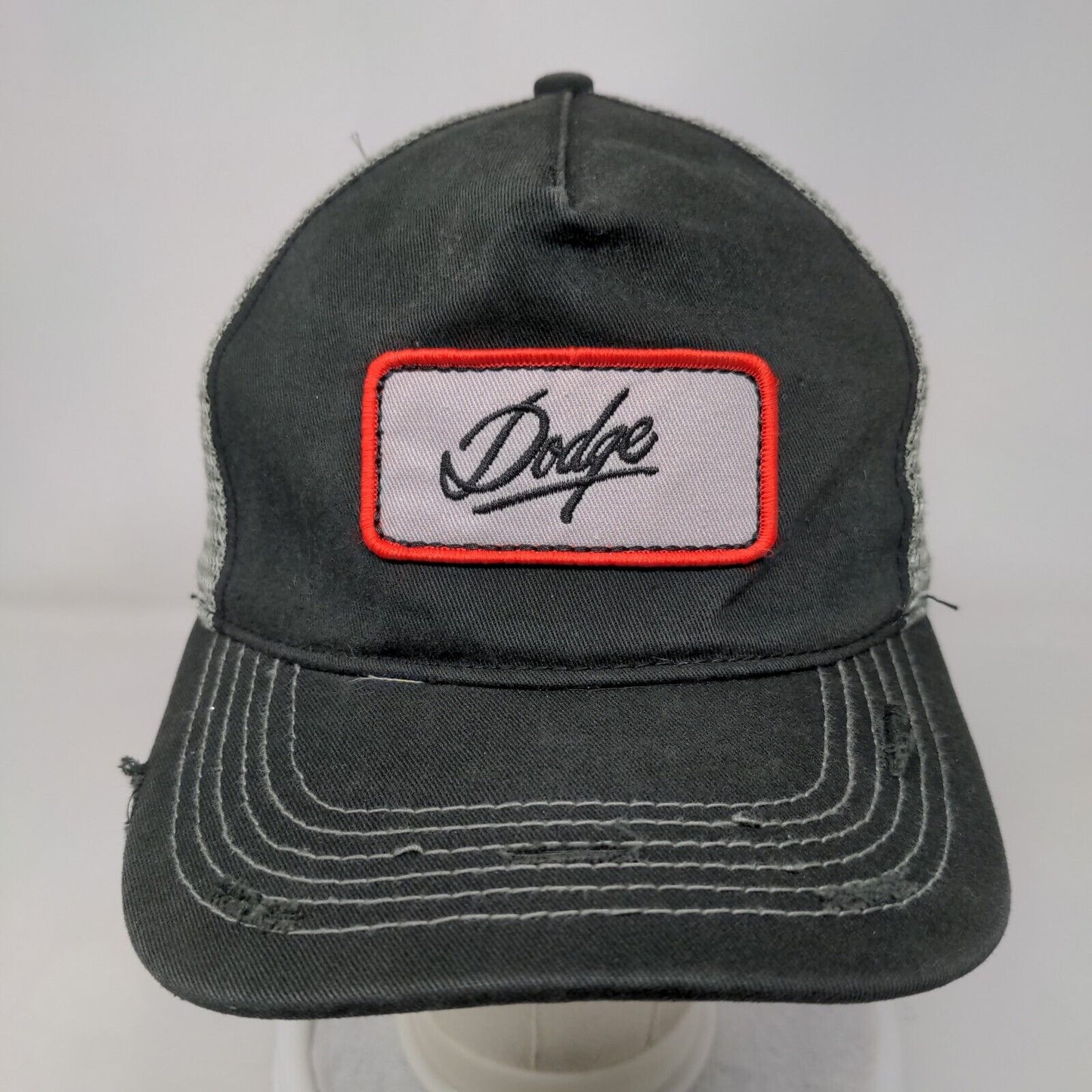 Dodge Patch Strapback Mesh Back Trucker Hat Black OSFA Colorblock