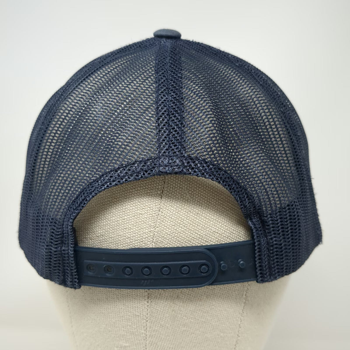 Yupoong Trucker Hat Blue One Size Crosby Hops Patch Mesh Snapback Adjustable