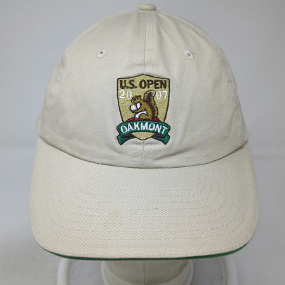 USGA Baseball Cap Beige One Size 2007 US Open Oakmont Member Squirrel Golf Hat