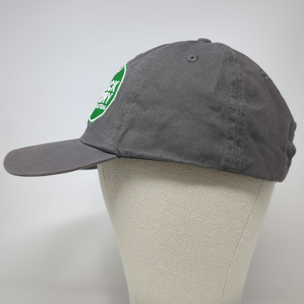 Quick Dry Solutions Green Gray Baseball Cap One Size Adjustable Slideback Hat
