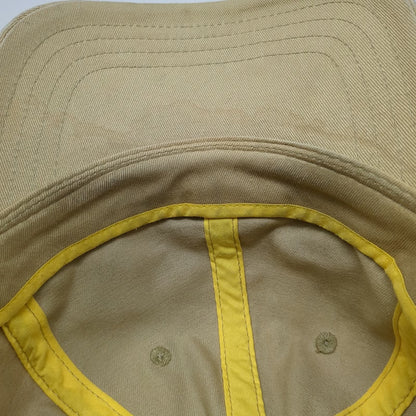 Nautica Baseball Cap Beige One Size Slideback 100% Cotton Blue Sail Strap Hat