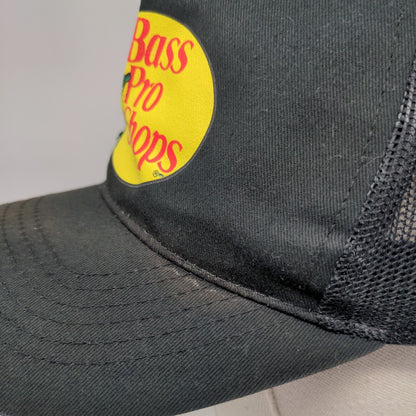 Bass Pro Shops Snapback Mesh Back Trucker Hat Black OSFM Fishing Outdoor