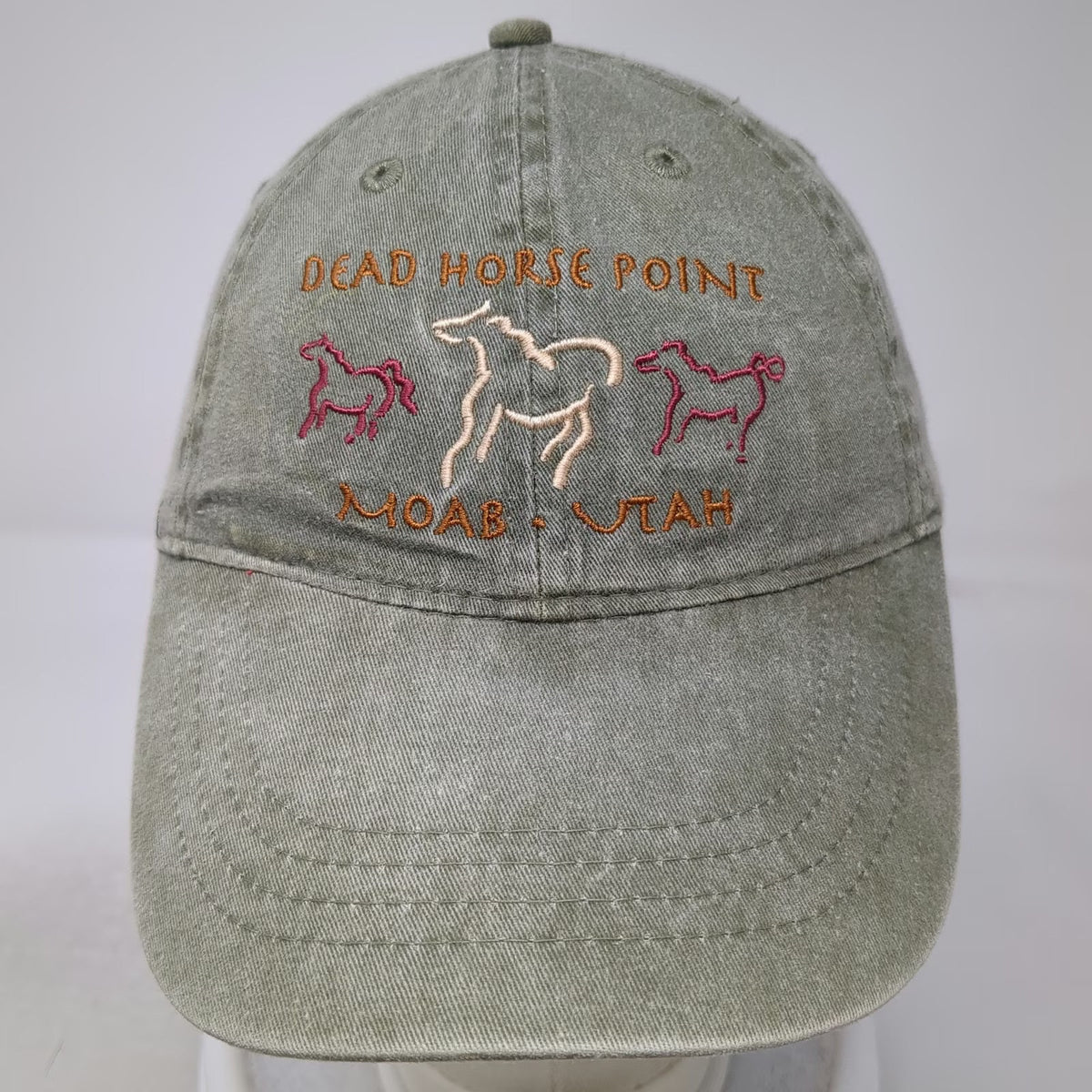 OTTO Baseball Cap Green OSFM Dead Horse Point Moab Utah Horse Embroidered Hat