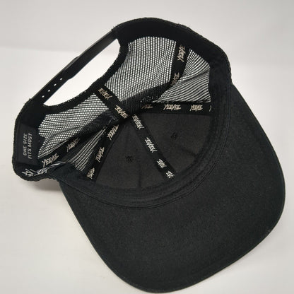 Yee Yee Snapback Mesh Back Trucker Hat Black One Size Solid Adjustable