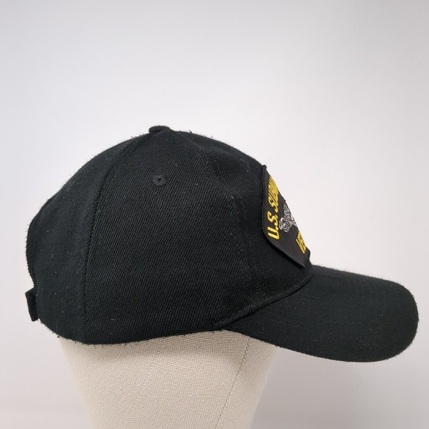 US Submarine Service Veteran Strapback Hat Black One Size Adjustable Embroidered