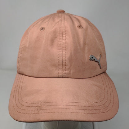 PUMA Slideback Hat Pink OSFA Adjustable Embroidered Logo Vented Holes 6 Panel