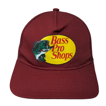 Bass Pro Shops Snapback Mesh Back Trucker Hat Red OSFM Gone Fishing
