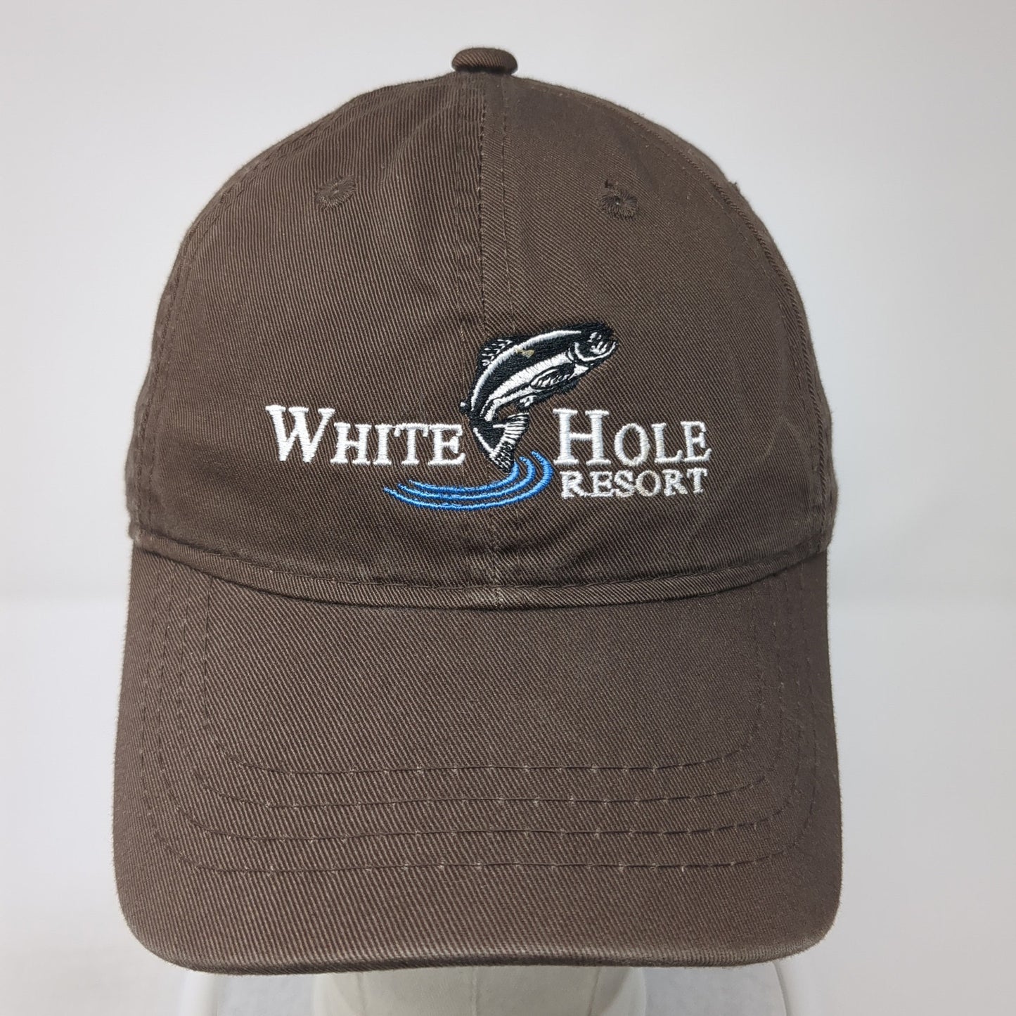 White Hole Resort Slideback Hat Brown One Size Adjustable Outdoor Cap