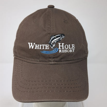 White Hole Resort Slideback Hat Brown One Size Adjustable Outdoor Cap