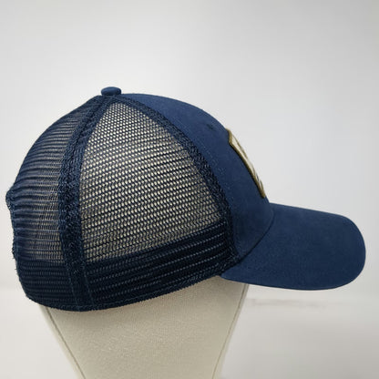The North Face Trucker Hat Blue One Size Bison Patch Mesh Snapback Adventure