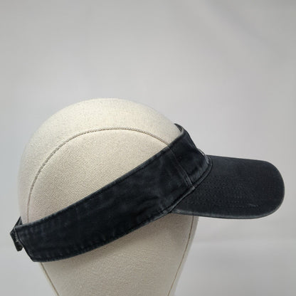 Adidas 3 Stripes Strapback Sun Visor Hat Black One Size Adjustable