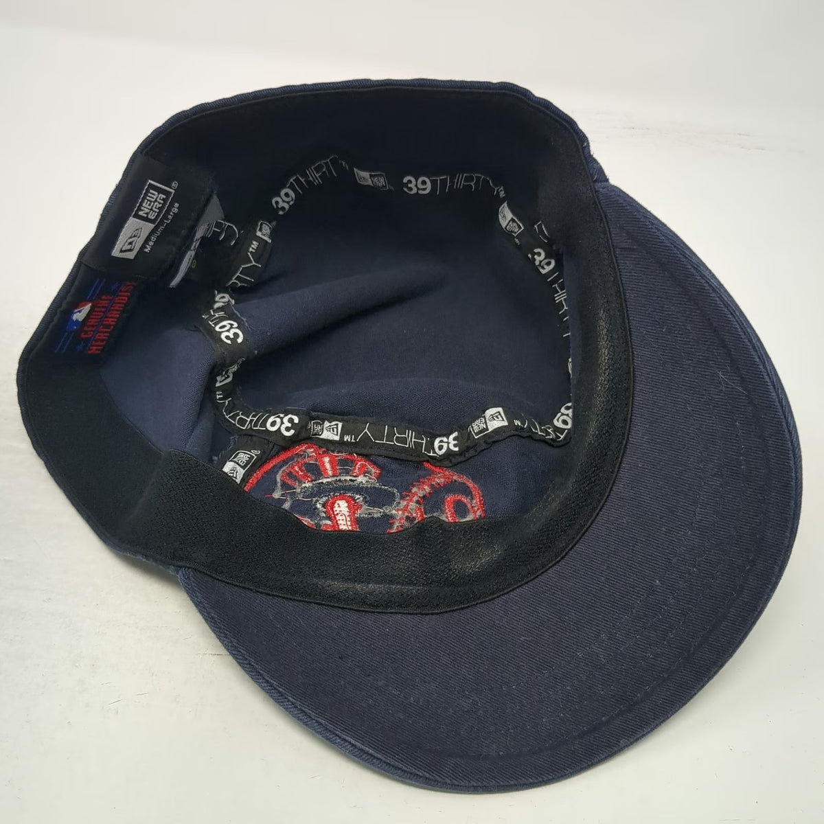 New York Yankees MLB New Era Army Cap Blue L Distressed Patch Stretch Fit Hat