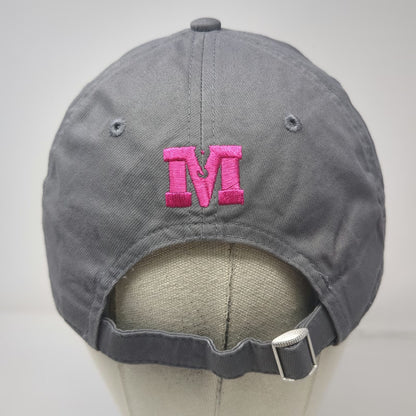 Under Armour Baseball Cap Gray One Size Pink M Logo Slideback Cotton Twill Hat