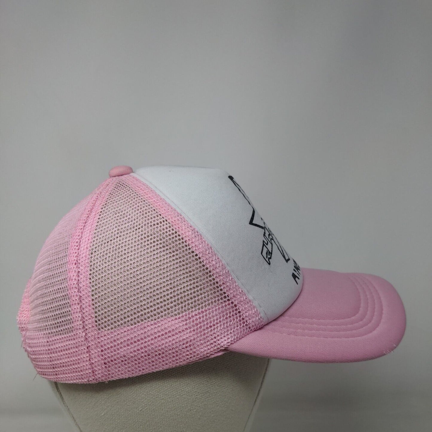 Star Snapback Mesh Back Trucker Hat Pink One Size Adjustable Colorblock