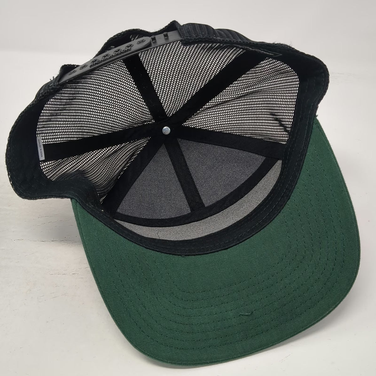 Richardson Trucker Hat Green Black White One Size WestBred Snapback Patch Wheat