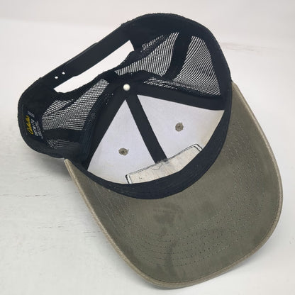 Cabela's Trucker Hat Beige One Size Mesh Back Mountain Patch Black Snapback