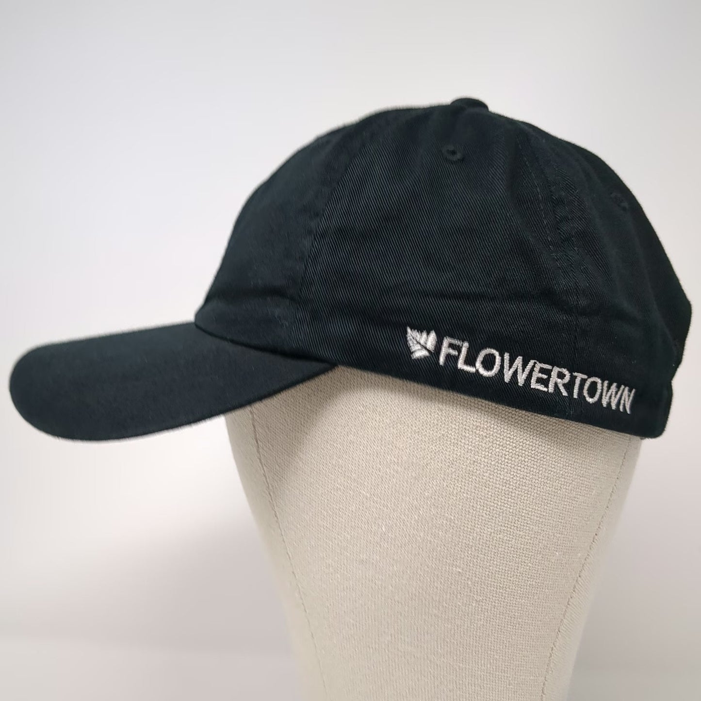 Yupoong Baseball Cap Black One Size Flowertown Cannabis Slideback Adjustable Hat