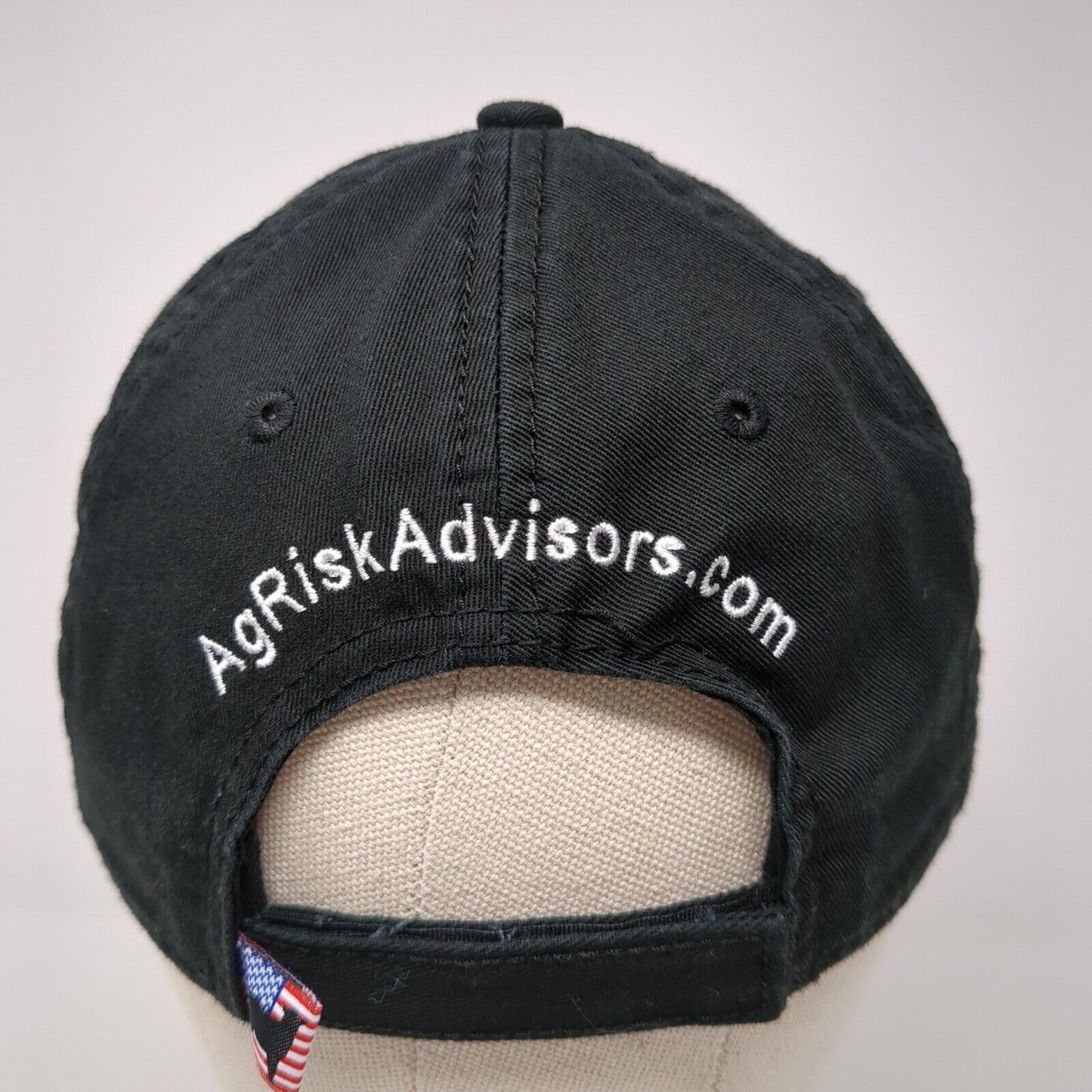 AgRisk Advisors Strapback Hat Black One Size Embroidered Patch Ouray