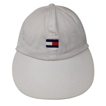 Tommy Hilfiger Slideback Hat White OS Adjustable Embroidered 6 Panel Cotton