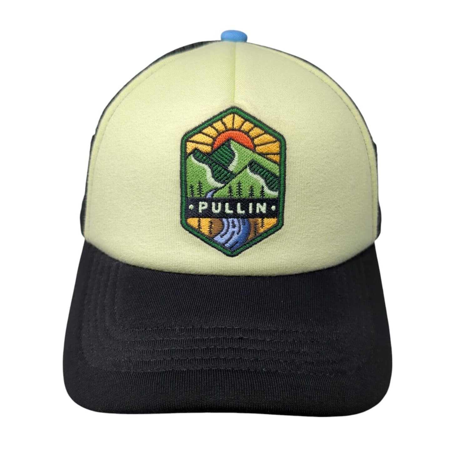 Pullin Mountain Snapback Trucker Hat Multicolor One Size Mesh Back