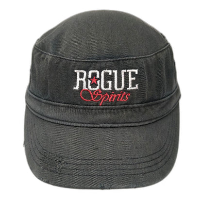 District Threads Army Cap Gray One Size Rogue Spirits Distressed Cotton Logo Hat