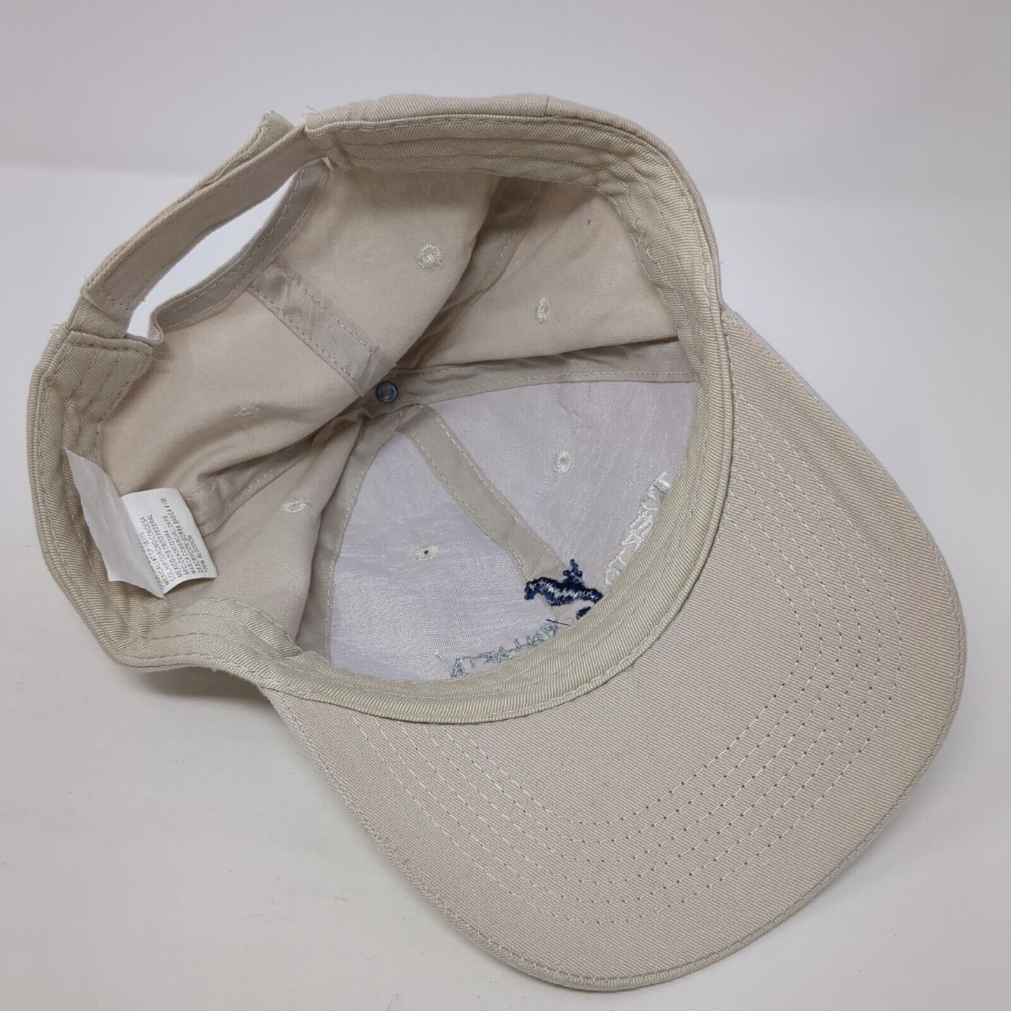 Puerto Vallarta Strapback Hat Tan One Size Adjustable Embroidered