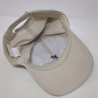 Puerto Vallarta Strapback Hat Tan One Size Adjustable Embroidered