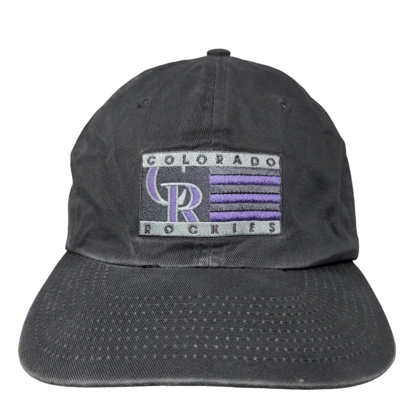 Colorado Rockies Slideback Hat Gray OSFA Box Seat MLB Genuine Merchandise