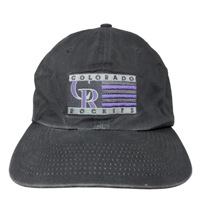 Colorado Rockies Slideback Hat Gray OSFA Box Seat MLB Genuine Merchandise