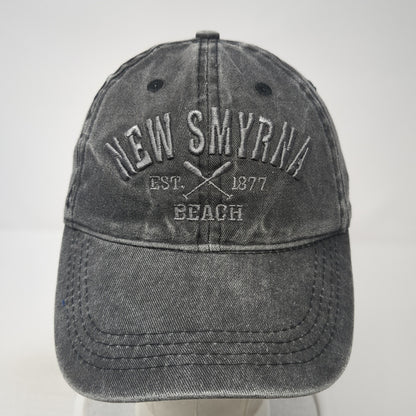 New Smyrna Beach Est. 1877 Strapback Baseball Cap Gray OS Adjustable Lucky 7