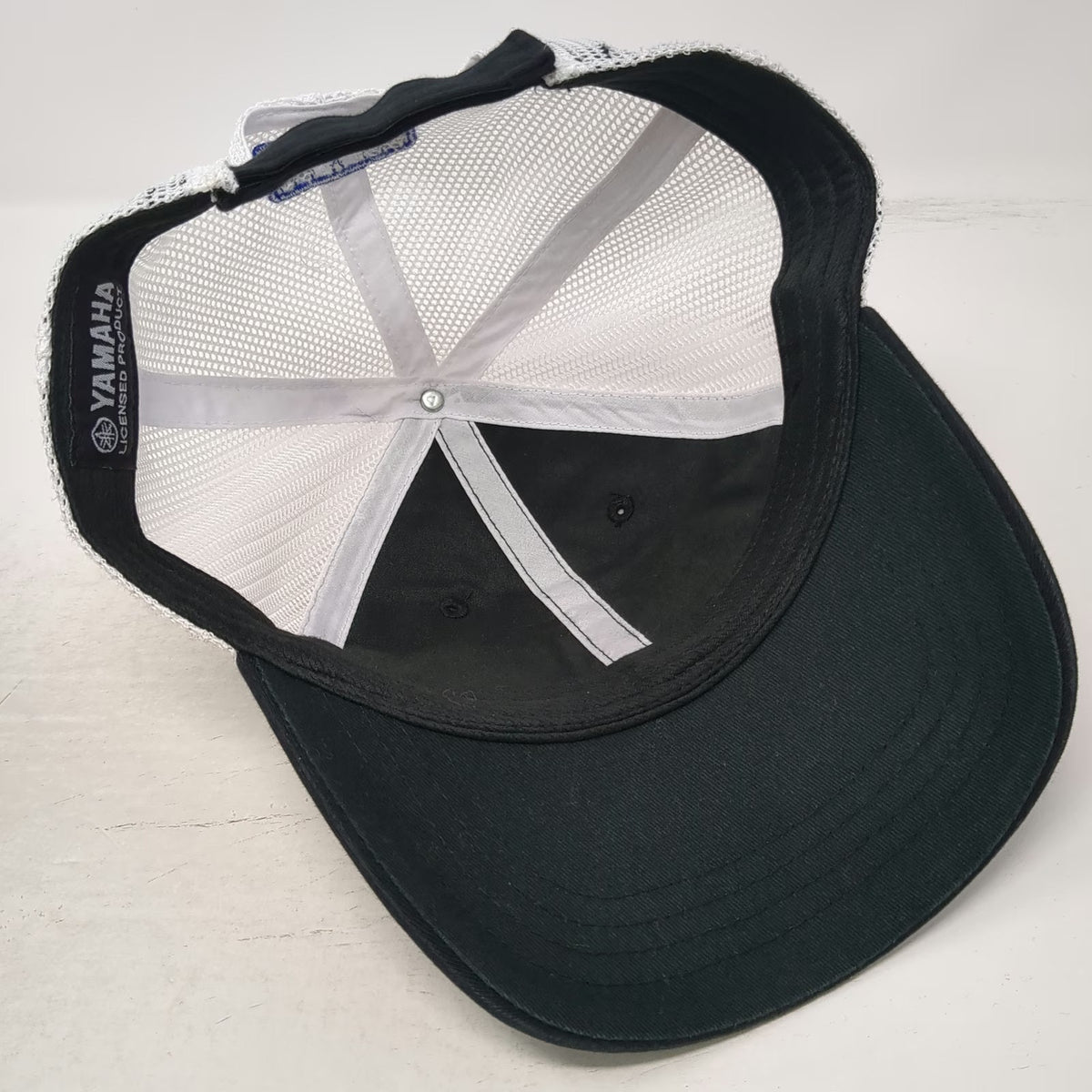Yamaha Baseball Cap Black One Size Racing Patch Mesh Back Strapback Motors Hat
