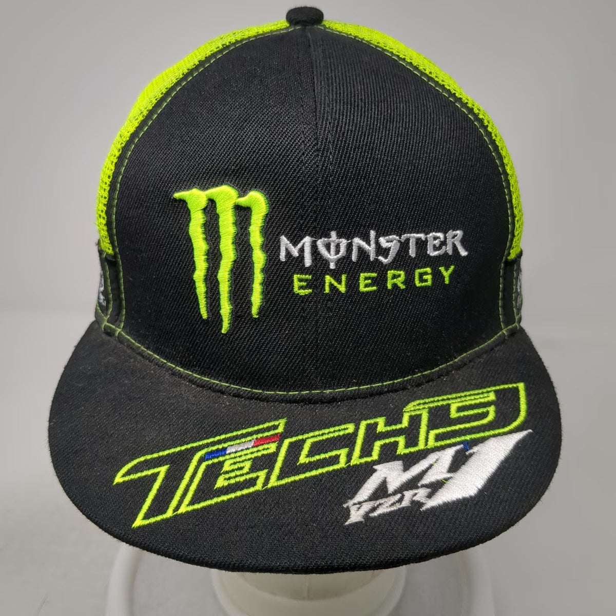 Monster Energy Trucker Hat Black Green One Size Yamaha Factory Racing Tech3 M1
