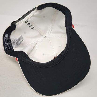 Adidas 5 Panel White Camelback Golf Club Red Rope Snapback Hat Golfing Vintage