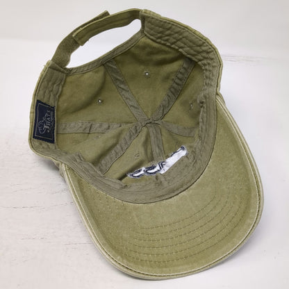 J Hats Baseball Cap Green One Size Bass Lake Embroidery Strapback Twill Hat