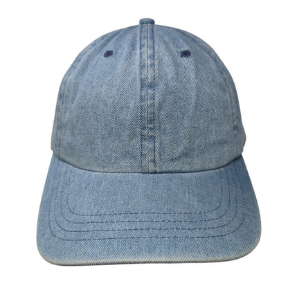 Unbranded Slideback Hat Blue One Size Adjustable Vented Holes Denim Blank