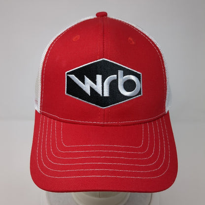 Wrb Wild Ride Brew Snapback Trucker Hat Red OS Adjustable Mesh Back Brewery