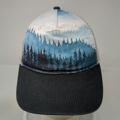 Locale Outdoor Trucker Hat Blue Black Gray OSFM Landscape Forest Mesh Snapback