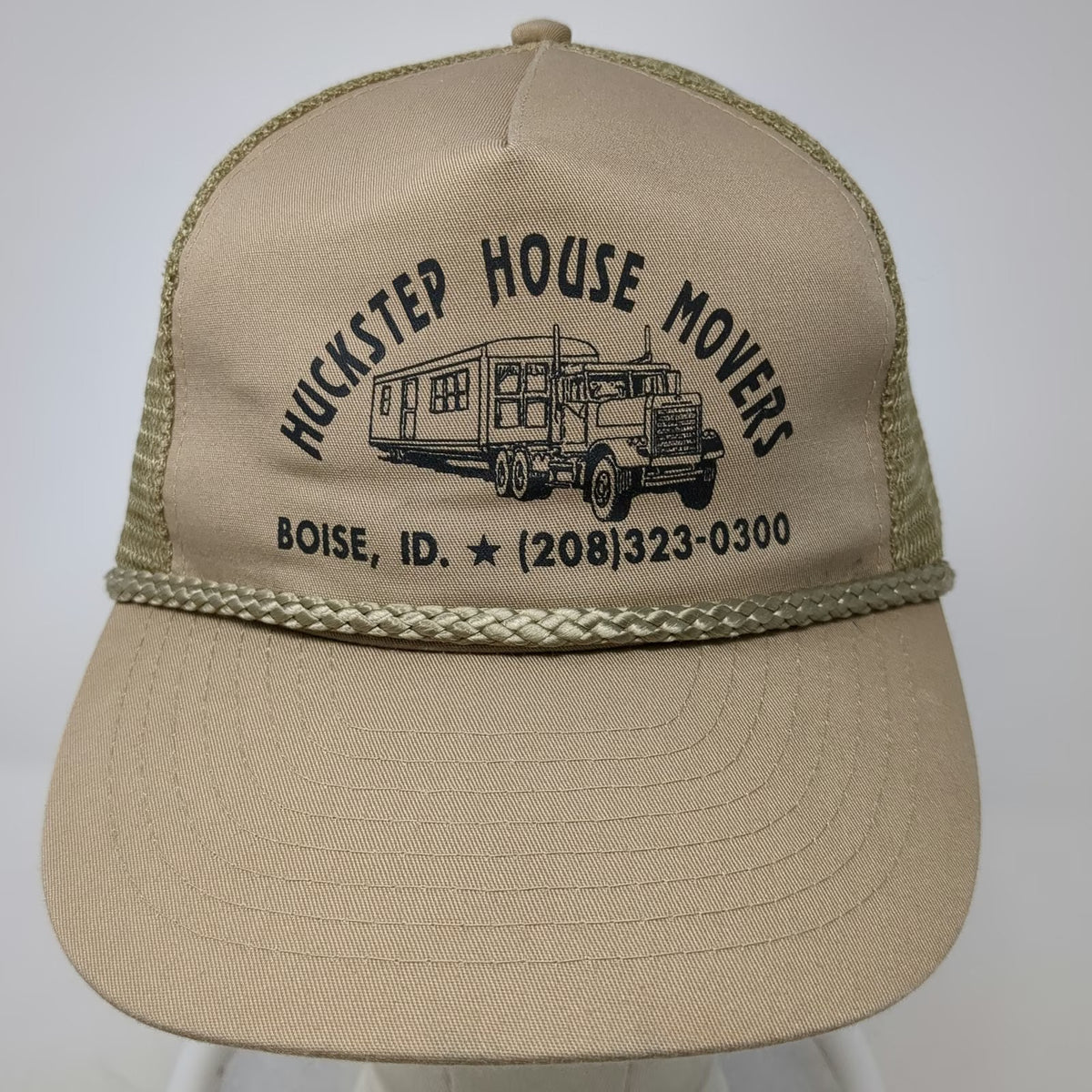 Nissun Cap Trucker Hat Beige One Size Huckstep House Movers Boise Idaho Rope