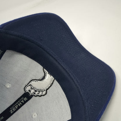 North Carolina Tar Heels NCAA Zephyr Cap Blue White 7 1/4 Fitted Hat Foot Logo