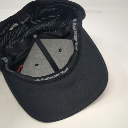 TravisMathew Baseball Cap Black XL Hat ESI Embroidered Performance Flexfit