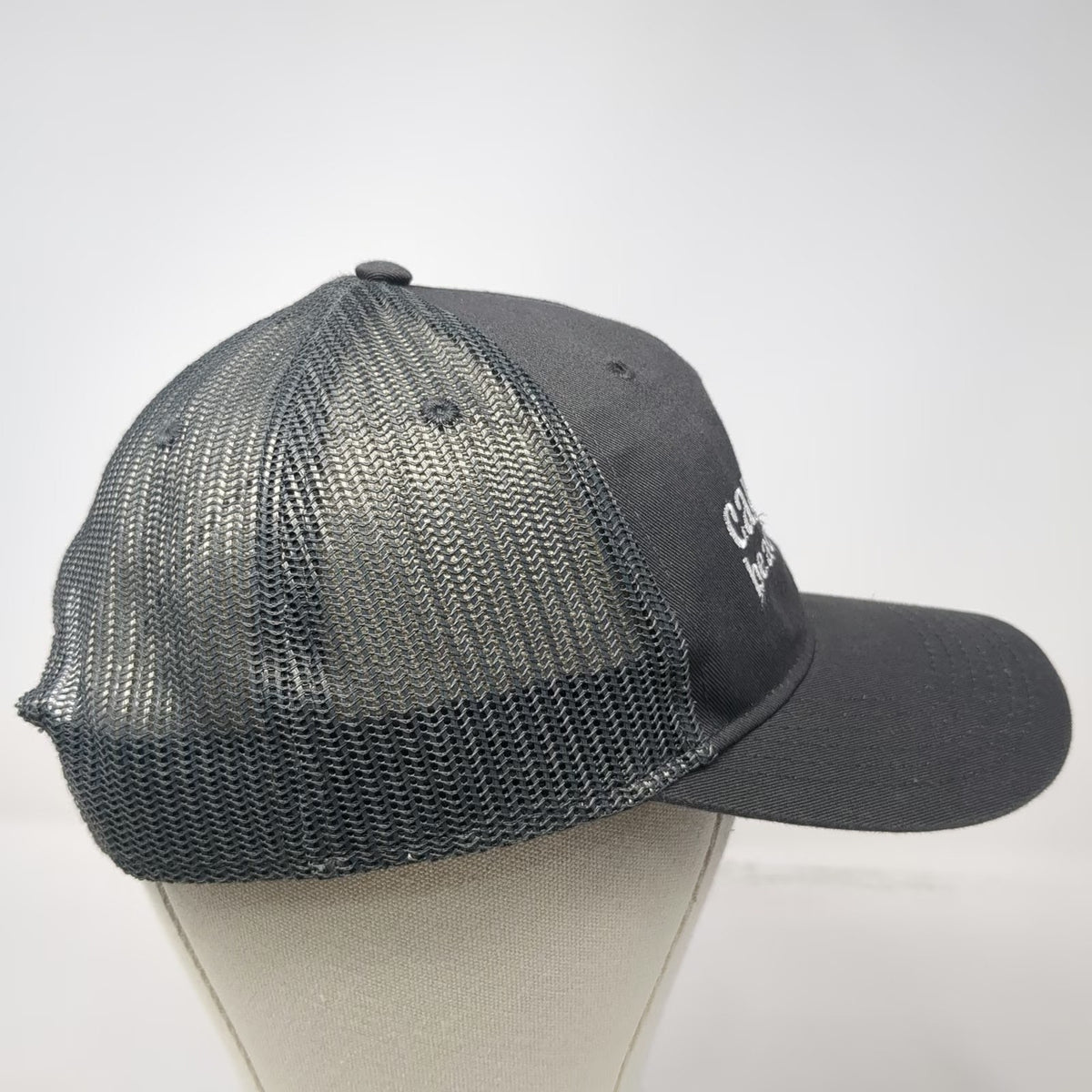 Otto Trucker Hat Gray White One Size Caribbean Beach Cabanas Mesh Back Snapback