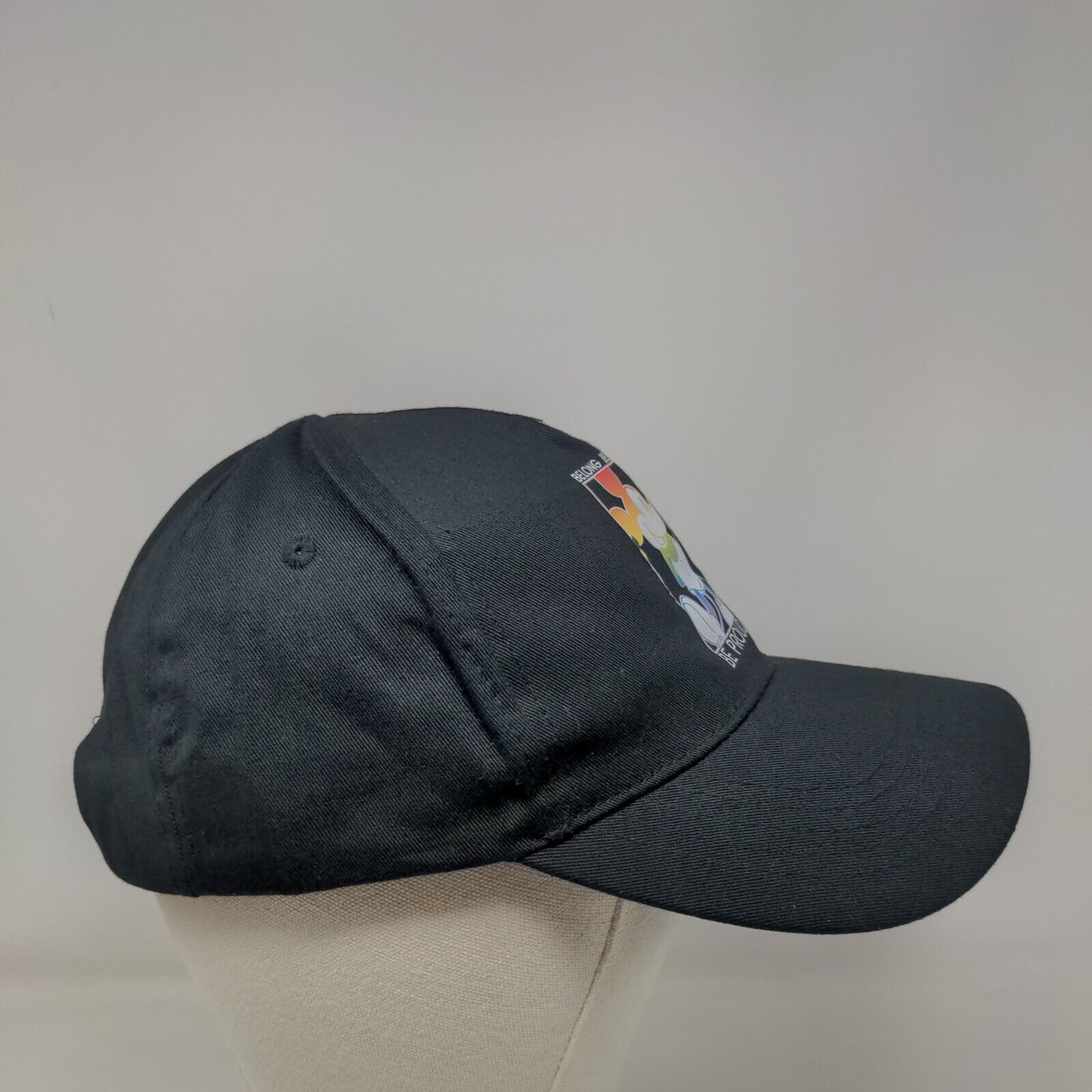 Belong Believe Be Proud Mickey Mouse Snapback Hat Black OSFM Pride Disney