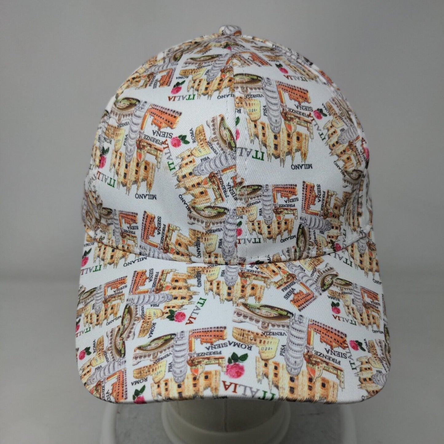 Milano Italia Roma Slideback Hat Multicolor One Size Adjustable Graphic Print