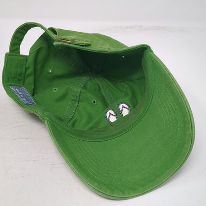 Life is Good Green Yellow Blue Baseball Cap One Size Slideback Flip Flops Hat
