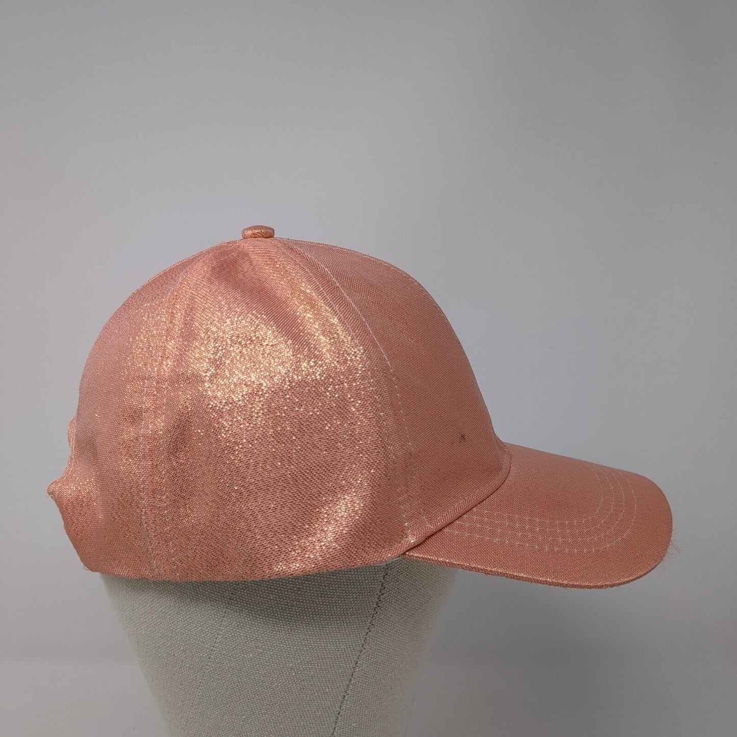 Unbranded Snapback Hat Pink One Size Adjustable Metallic Shiny 6 Panel